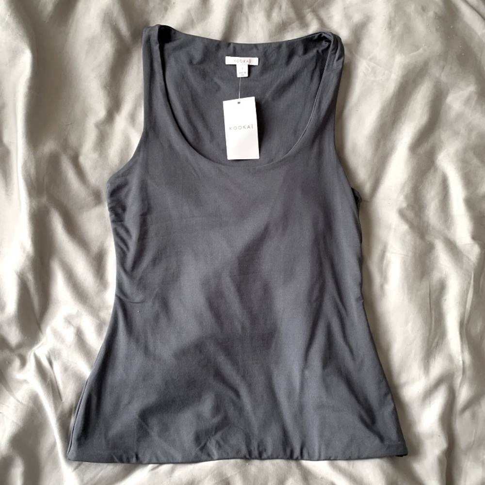 Kookai Vicky Tank NWT Size 2 Otter Grey Z1919 Small